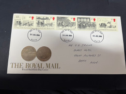 9-2-2024 (3 X 44) UK (Great Britain) FDC - 1984 - The Royal Mail - 1981-1990 Dezimalausgaben