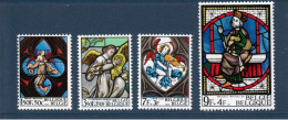 Belgique België, Yv 1519, 1520, 1521, 1522, Mi 1575, 1576, 1577, 1578, SG 2138, 2139, 2140, 2141, Vitraux, - Glas & Fenster