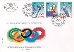 FDC YUGOSLAVIA 2654-2656 - Invierno 1994: Lillehammer