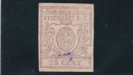 ITALIE - PARME - 1857/59 - REGENCE - N° 10 - 25 C BRUN - NEUF SANS GOMME - SIGNE - Parme