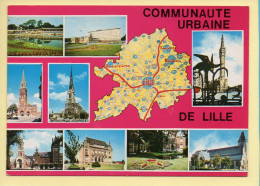 Nord-Pas-de-Calais : Communauté Urbaine De Lille / Carte Géographique / Multivues (voir Scan Recto/verso) - Nord-Pas-de-Calais