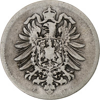 Empire Allemand, Wilhelm I, Mark, 1875, Muldenhütten, Argent, TB+, KM:7 - 1 Mark