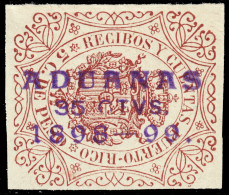 ESPAGNE / ESPANA - COLONIAS (Puerto-Rico) 1898 "ADUANAS / 35 CTVS. / 1898-99" En Sello Para RECIBOS 5c Castaño Rojizo ** - Puerto Rico