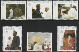 THEMATIC POPE:  POPE JOHN PAUL II VISITS ZAIRE. COAT OF ARMS OF THE POPE   -  ZAIRE - Papi