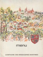 Menu Vierge Compagnie Des Messageries Maritimes 21 X 27 Cm - Menus