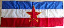 Ex YUGOSLAVIA Original Vintage Communist Silk Flag 1980s LARGER SIZE Drapeau Flagge Bandiera Kroatien Croatie Croazia - Flaggen