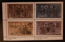 Canada 1991  USED  Sc1348a   Se-tenant Block Of 4 X 40c, Second War - 1941 - Used Stamps