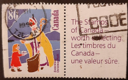 Canada 1991  USED  Sc1341as   80c  Christmas - Usati