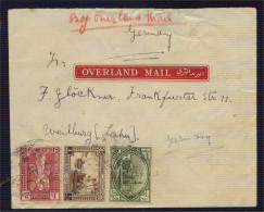 IRAK 1920 3 Anna (3 Marken) Auf Brief Nach Deutschland, OVERLAND-MAIL - Iraq