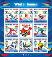 Sierra Leone 2022, Olympic Game In Benjing, Skiing, Skating, Snowboard, BF - Hiver 2022 : Pékin