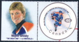 Canada Hockey Wayne Gretzky With Label MNH ** Neuf SC (C18-38ab) - Eishockey