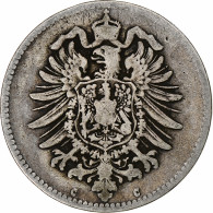 Monnaie, GERMANY - EMPIRE, Wilhelm I, Mark, 1875, Frankfurt, TB, Argent, KM:7 - 1 Mark