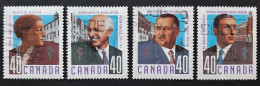 Canada 1991  USED  Sc1302 -1305,    4 X 40c Canadian Doctors - Oblitérés