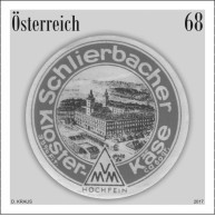 Austria 2017 - Schlierbacher Käse (Schwarzdruck) Black Print Mnh** - Prove & Ristampe