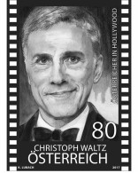 Austria 2017 - Osterreicher In Hollywood - Christoph Waltz Black Print Mnh** - Ensayos & Reimpresiones