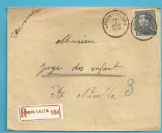 432 Op Brief Aangetekend Met Stempel BRAINE-L'ALLEUD - 1936-1951 Poortman