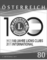 Austria 2017 - 100 Jahre Lions Clubs International (Schwarzdruck)onal' Black Print Mnh** - Probe- Und Nachdrucke