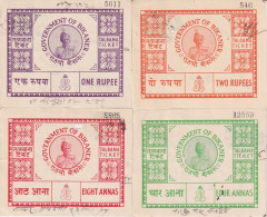 F-EX15125 INDIA FEUDATARY STATE REVENUE BIKANER COURT FEE. 8 DIFFERENT.  - Other & Unclassified