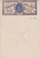 F-EX15133 INDIA FEUDATARY STATE GWALIOR REVENUE SEALLED PAPER, ALL DIFFERENT.  - Autres & Non Classés