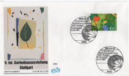 Germany Deutschland 1993 FDC Internationale Gartenbauausstellung IGA ’93, Stuttgart, Horticultural Exhibition, Berlin - 1991-2000