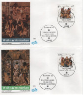 Germany Deutschland 1993 FDC X2 Weihnachten Weihnachts Weihnacht Christmas, Canceled In Berlin - 1991-2000