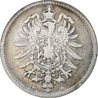 Allemagne, Empire, Guillaume Ier, 1 Mark, 1876 D, KM 7 - 1 Mark