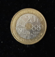 Monnaie - France - Une Piece De 20 Francs - 1994 - Pierre De Coubertin - - 20 Francs