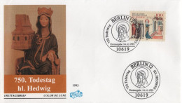 Germany Deutschland 1993 FDC 750. Todestag Der Hl. Hedwig, Hedwig Von Andechs, Hedwig Von Schlesien, Berlin - 1991-2000