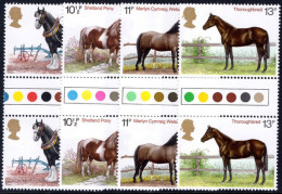 1978 Horses Traffic Light Gutter Pairs Unmounted Mint. - Nuovi