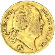 Louis XVIII-20 Francs 1818 Lille - 20 Francs (goud)