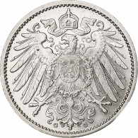 Empire Allemand, Wilhelm II, Mark, 1910, Karlsruhe, Argent, TTB+, KM:14 - 1 Mark