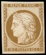 ESS FRANCE - Poste - 1, Essai Sur Bristol En Bistre - 1849-1850 Ceres