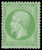 ** FRANCE - Poste - 20, Très Frais: 5c. Vert - 1862 Napoleone III