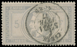 O FRANCE - Poste - 33, Signé Calves: 5f. Violet-gris - 1863-1870 Napoléon III. Laure