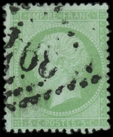 O FRANCE - Poste - 35, Oblitéré GC, Certificat Arphila 75: 5c. Vert Pâle Sur Bleu - 1863-1870 Napoléon III Con Laureles