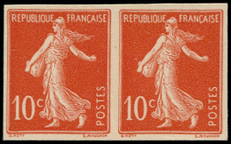 ESS FRANCE - Poste - 135, Paire Non Dentelée Sur Bristol (*): 10c. Maigre (Spink) - Nuevos