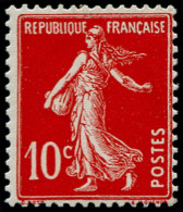 * FRANCE - Poste - 138c, écarlate, Signé Brun: 10c. Semeuse - Unused Stamps