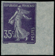 (*) FRANCE - Poste - 142, Essai Non Dentelé Sur Papier Pelure, Cdf, Signé Mayer: 35c. Semeuse Violet - Ungebraucht