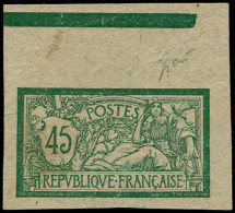 (*) FRANCE - Poste - 143b, Non Dentelé Bdf, Impression à L'endroit Des 2 Cotés (vrai Recto-verso), Signé: 45c. Merson - Unused Stamps