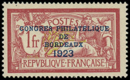 ** FRANCE - Poste - 182, Bon Centrage, Signé Scheller: Congrès De Bordeaux - Unused Stamps