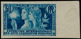 ** FRANCE - Poste - (213A), Non émis (50c. Bleu Arts Décoratifs, Coupe Et Flambeau), Non Dentelé, Bdf - Unused Stamps