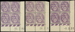 ** FRANCE - Poste - 233, 3 Blocs De 4 Cd 1929/31 Complet: 10c. Blanc - Unused Stamps