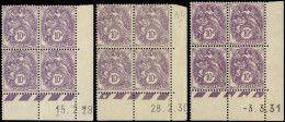 ** FRANCE - Poste - 233, 3 Blocs De 4 Cd 1929/31 Complet: 10c. Blanc - Ongebruikt