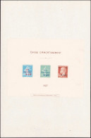 EPL FRANCE - Poste - 246/48, épreuve Collective Coupée Fixée Sur Page De L'album "UPU London - 1929": 1ère Caisse (Spink - Unused Stamps