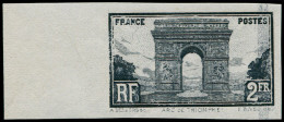 ** FRANCE - Poste - Spink 258A, Non émis En Noir, Non Dentelé, Bdf: 2f. Arc De Triomphe - Unused Stamps