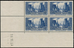 ** FRANCE - Poste - 261, Bloc De 4 Type III, Cd 19/11/37: 10f. La Rochelle - Unused Stamps