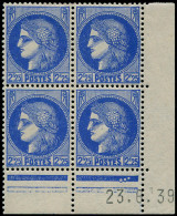 ** FRANCE - Poste - 374, Bloc De 4, Cd 23/6/39: 2.25f. Cérès - Neufs