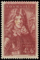 Delcampe - ** FRANCE - Poste - 600, Double Impression (visible En Haut), Infime Point Jaune: 4f. + 6f. Tourville - Unused Stamps