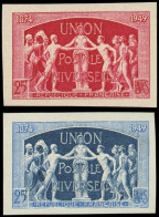 ** FRANCE - Poste - Spink 852A/B, Non émis, Non Dentelé En Carmin Et Outremer: 25f. UPU - Unused Stamps