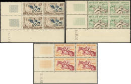 ** FRANCE - Poste - 960/65, 6 Blocs De 4 Avec Coin Daté 1953: Jeux Olympiques D'Helsinki 1952 - Unused Stamps